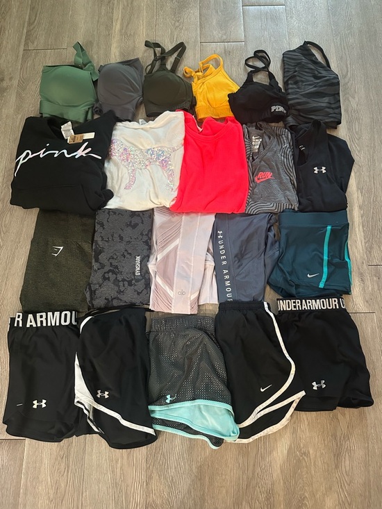 Nike Pants - Nike Under Armour Gymshark Lot 21 Yoga Gym Workout Tank Sports Bra Shorts S